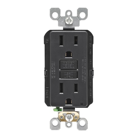 Leviton Leviton SmartlockPro 15 amps 125 V Duplex Black GFCI Outlet 5-15R 1 pk GFNT1-0KE